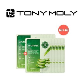 [TONYMOLY] Wonder Chok Chok Aloe Mask Sheet 20g (20 ea) แผ่นมาส์กหน้าว่านหางจระเข้  สินค้าเกาหลีแท้ๆส่งตรงจากเกาหลี