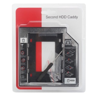 Hdd caddy  Second HDD Caddy  ขนาดหนา 9.5/12.7 มม silm สำหรับใส่ 2.5" HDD / SSD