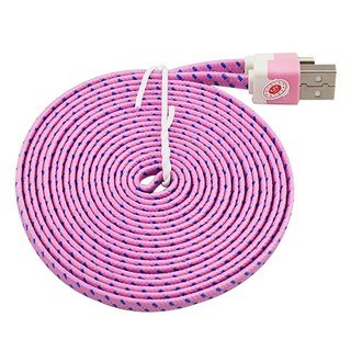 Getzhop สายชาร์จ สายเสียบ USB ที่ชาร์จ ซัมซุง / สมาร์ทโฟน เฉพาะบางรุ่น 3M -(Light/Pink)