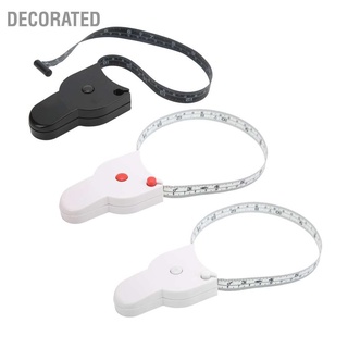 Decorated 3Pcs Body Measuring Tape Double Side Centimeter Inch Clear Marks Ergonomic Retractable Automatic Telescopic Measure