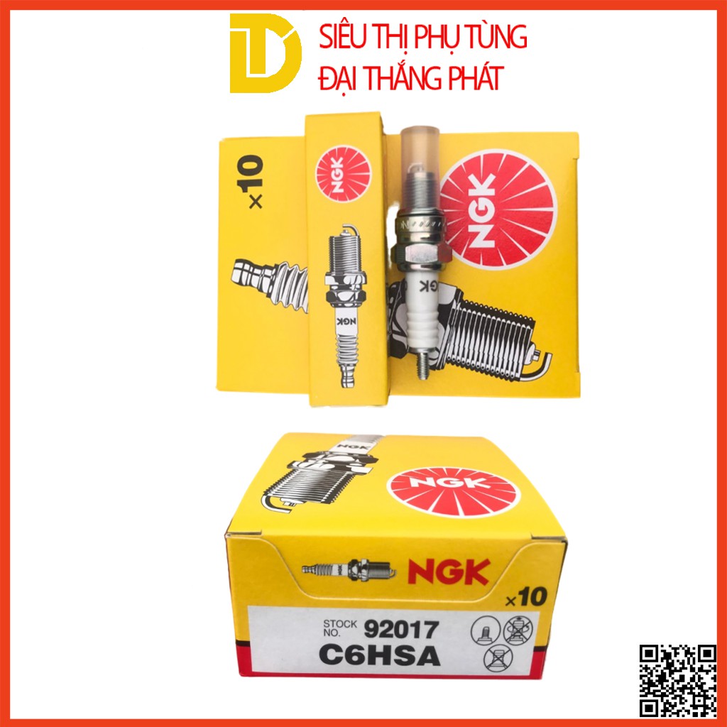 หัวเทียน NGK 92017 C6HSA สําหรับรถยนต์แบบแมนนวล มาตรฐาน หัวเทียนแท้