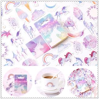 ❉ Lucky Rainbow Unicorn Sealing สติ๊กเกอร์ ❉ 45Pcs/Box DIY Diary Scrapbooking Decals สติ๊กเกอร์