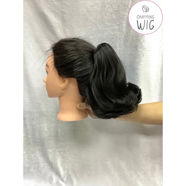 💥💥หางม้าแบบหนีบปลายสวอน✨ ยาว 22 cm ไหมพรีเมี่ยม ใส่แล้วพร้อมสะบัด 👍👍(CC006)