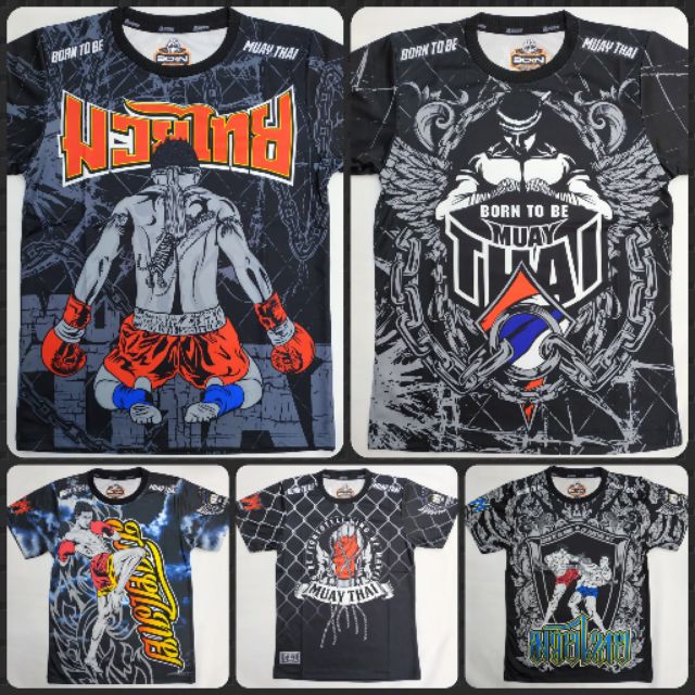 เสื้อกีฬาเด็ก ลายมวยไทย เสื้อมวยไทยเด็ก ผ้าPoly ใส่สบาย ไม่ร้อน เนื้อผ้าดีมาก