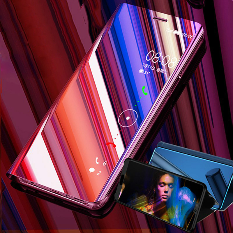 เคสโทรศัพท์มือถือ แบบฝาพับกระจก สําหรับ Samsung Note 8