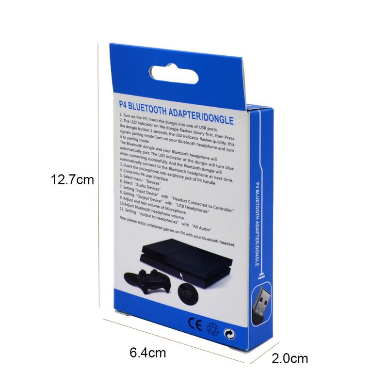 3.5mm Bluetooth 4.0 USB Dongle Wireless Adapter for PS4 Controller Headset Kit #7