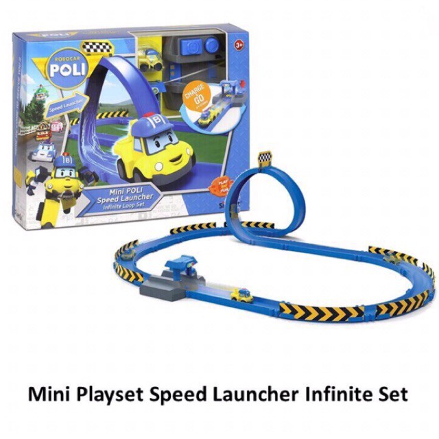 ลิขสิทธิ์แท้💯 Mini POLI Speed Launcher Infinite Loop Set Robocar Poli