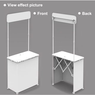 โต๊ะ โต๊ะแสดงสิ้นค้า พับได้ 1000x740mm Plastic &amp; Iron Steel Pull Net Promotion Table