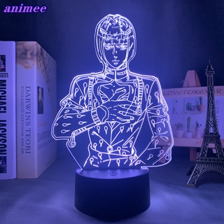 Jojos Bizarre Adventure โคมไฟกลางคืน Led ลายอนิเมะ BL 3d สําหรับตกแต่งห้องนอน ของขวัญวันเกิด