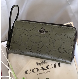 LARGE PHONE WALLET IN SIGNATURE LEATHER (COACH 2876)