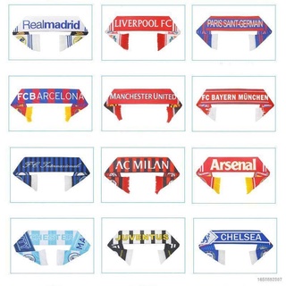 Sq2 ผ้าพันคอ ลายธงชาติฟุตบอล Inter Milan AC Milan Atletico Madrid Manchester City Paris Barcelona