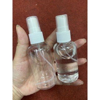 (ขนาด 60ml) ขวดพลาสติก ทรงกลมเตี้ย หัวขวดเป็นหัวฉีดสเปรย์ ใช้แบ่งน้ำหอม ของเหลวหรือ แอลกอฮอล์ฉีดมือ