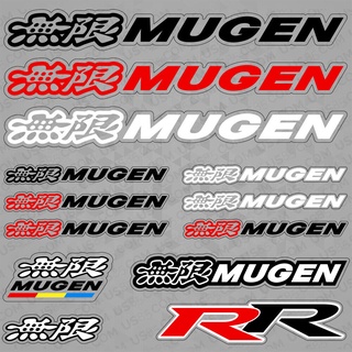 สติกเกอร์รูปลอก ลายทางโลโก้ สําหรับตกแต่งรถยนต์ Honda Mugen