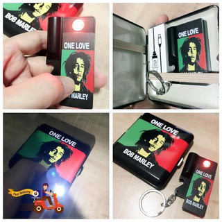 ไฟแช็คUSB 3in1ไฟฉายในตัว ที่เปิดขวด พร้อมกล่องเหล็ก