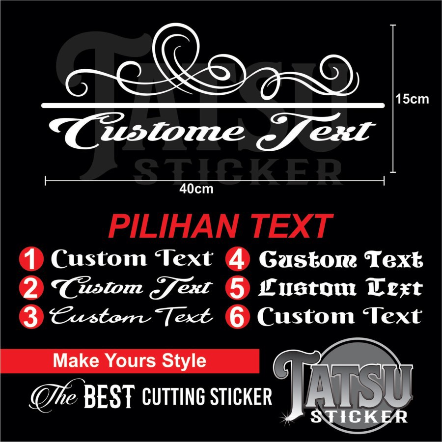 CUTTING STICKER - CAR, HOME, OFFICE BODY GLASS STICKER - CUSTOM TEXT NAME
