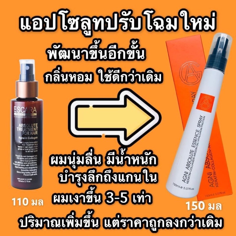 ทรีทเม้นท์เคราตินสเปรย์ผมนุ่มสวยเงา ผมสวยแค่ฉีด ไม่ต้องล้างออก แอปโซลูทเคราตินทรีตเม้นท์สเปรย์ ฉีด1นาทีผมนุ่มสวย