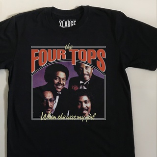 เสื้อยืดคอกลมเสื้อยืด พิมพ์ลาย The Four Tops Music Soul Pendent สไตล์คลาสสิกS-5XL