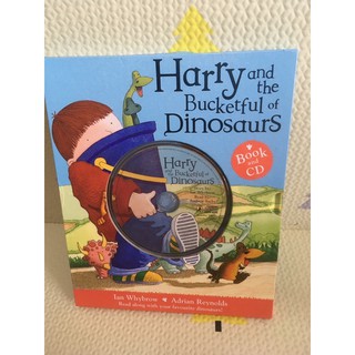 Harry and the Bucketful of Dinosaurs •BOOK and CD ปกแข็งมือสอง -cb3