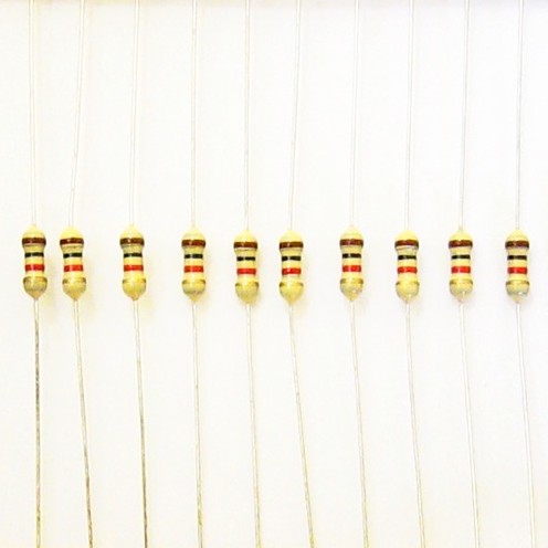 R Resistor ตัวต้านทาน 5% 1/4W 20 ชิ้น ( 10R - 10k )