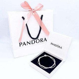 [พร้อมส่ง สินค้าแท้ 💯 ] Pandora Moments Multi Snake Chain Bracelet แถมกล่อง ใส่ชาร์มรุ่นปกติได้