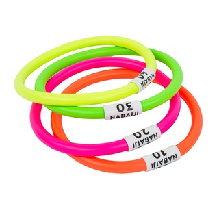 ห่วงถ่วงน้ำหนัก 4 ชิ้น (หลากสี) NABAIJI 4 WEIGHTED AQUATIC RINGS MULTI COLOURS (8545685)