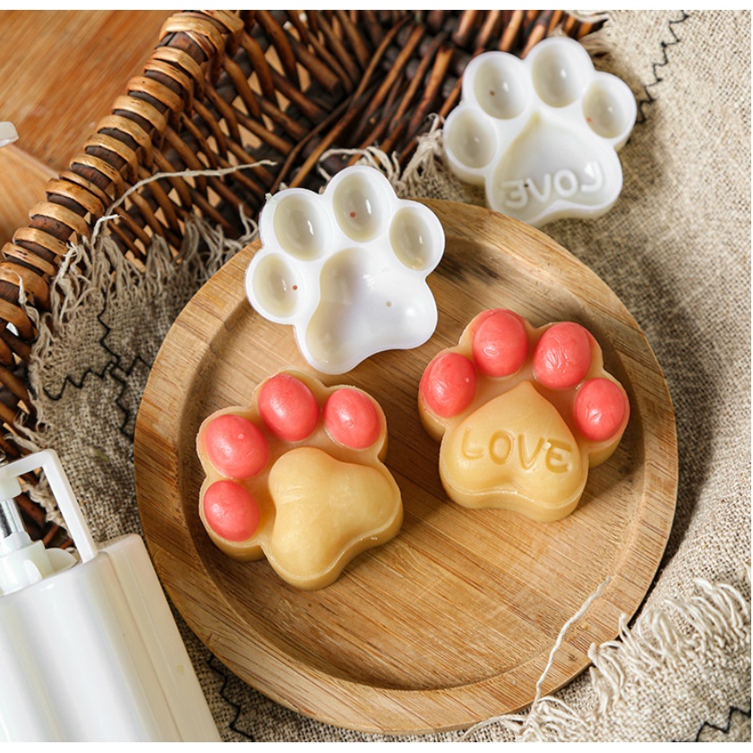 แม่พิมพ์กดขนมไหว้พระจันทร์ ขนาด 50g. อุ้งเท้าน้องหมา-แมว ดอกบัวแม่พิมพ์  แม่พิมพ์ทาร์ตสับปะรด พิมพ์ก