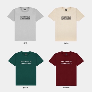 【Hot】29decem - เสื้อยืดลาย NOTHING IS IMPOSSIBLE