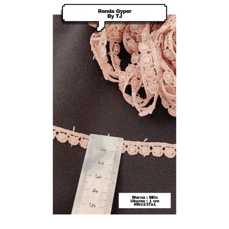 GYPER LACE 1CM ต่อ 1 ม้วน หรือ 13.5 M