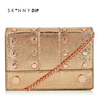 ♥พร้อมส่ง♥ SkinnyDip London Ray Rose Gold Cross-body Bag กระเป๋าสะพายข้างทรงเหลี่ยมสีโรสโกลด์