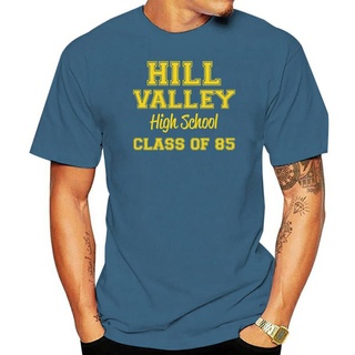 เสื้อยืดผ้าฝ้าย มาใหม่ เสื้อยืดลําลองแฟชั่น แขนสั้น พิมพ์ลาย Hill Valley High Inspired By Back To The Future เรียบง่าย