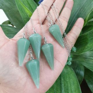 เพนดูลั่มกรีนอเวนเจอรีน  เพนดูลั่ม ลูกดิ่ง Pendulum(Green Aventurine)อเวนจูรีน กรีนอะเวนจูรีนชิ้นละ350เพนดูลัม pendulum