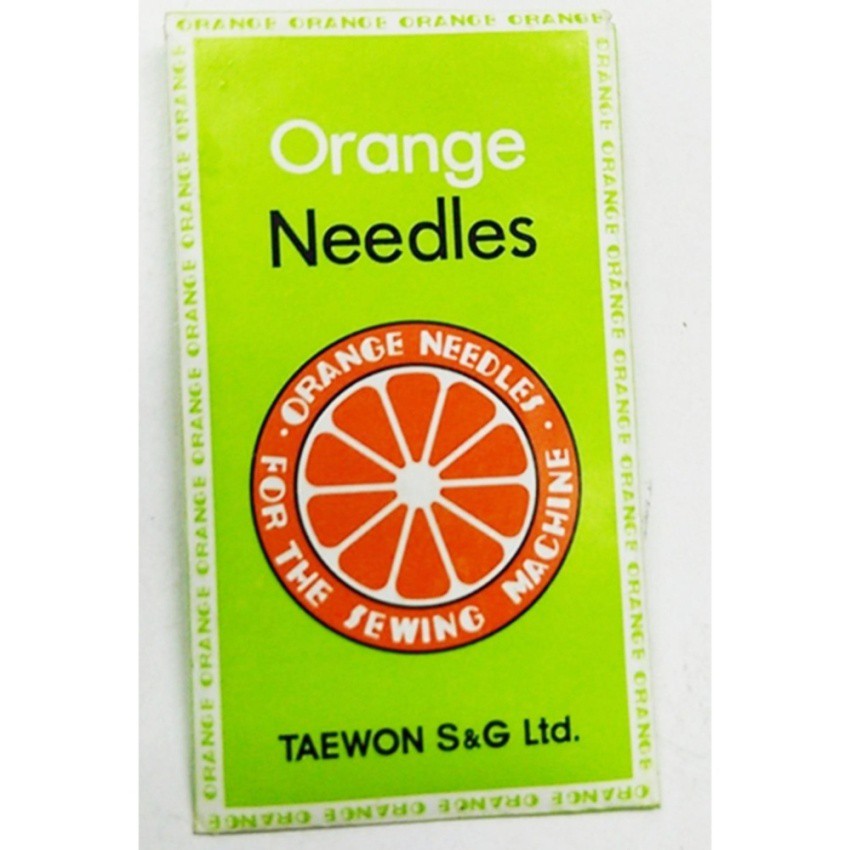 ﻿ ORANGE NEEDLES เข็มจักรโพ้ง 3 เข็ม เข็มจักรเย็บผ้า DC NO 14/90 10Pcs (สีเงิน)