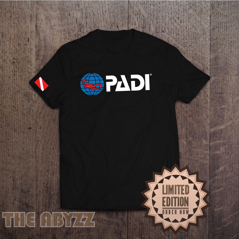 PADI Diver Scuba Diving T เสื้อผู้ชายสไตล์วินเทจเสื้อยืด Dive Tees แขนสั้น