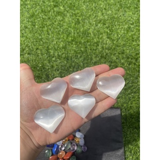 1 Pc Natural Selenite Heart Shape 4 cm very High Quality For healing