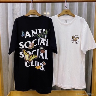 CZH เสื้อยืดแขนสั้น Anti Social Social Club ผีเสื้อ SML