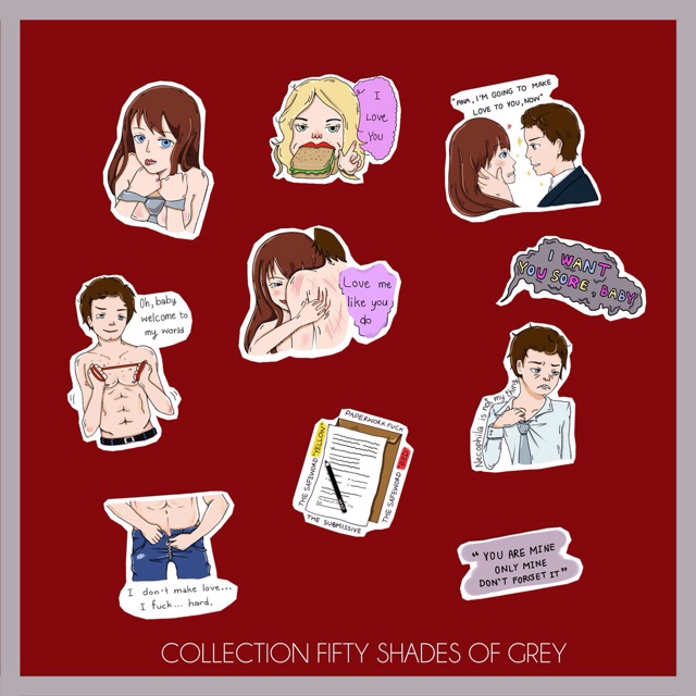 Sticker collection fifty shades of grey