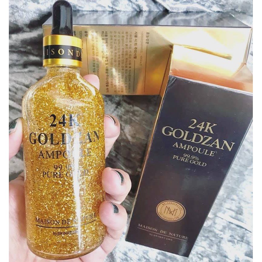 24K Goldzan Ampoule 99.9% Pure Gold By Skinature เซรั่ม เซรั่มทองคำ 24K 100 Ml.