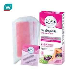 Veet วีท แว็กซ์สตริปส์ อีซี่-เจลแว็กซ์ ผิวธรรมดา 6 แผ่น