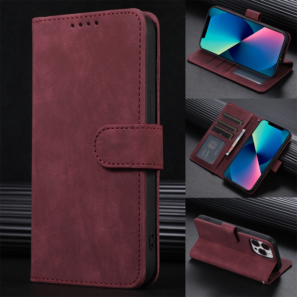 เคส Case for Samsung Galaxy S24 S23 FE S22 Ultra Plus A14 A54 A16 A33 A53 4G 5G เคสฝาพับหนังมีแม่เหล