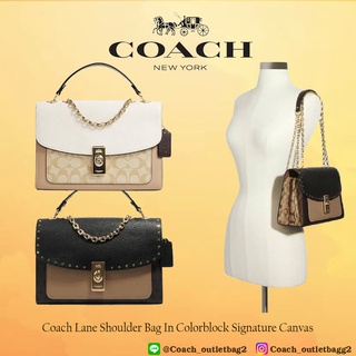 Coach Lane Shoulder Bag In Colorblock Signature Canvas