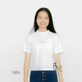 MY SOUL Turtleneck Crop (White)