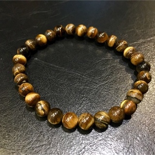 กำไลข้อมือ ตาเสือ Tiger’s eye ขนาด 6 mm *หินแท้ ธรรมชาติ*