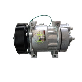 คอมแอร์ ซันเด้น7H15 ร้อยข้าง วอลโว่230-8PK-ใหม่24V Compressor SANDEN Volvo