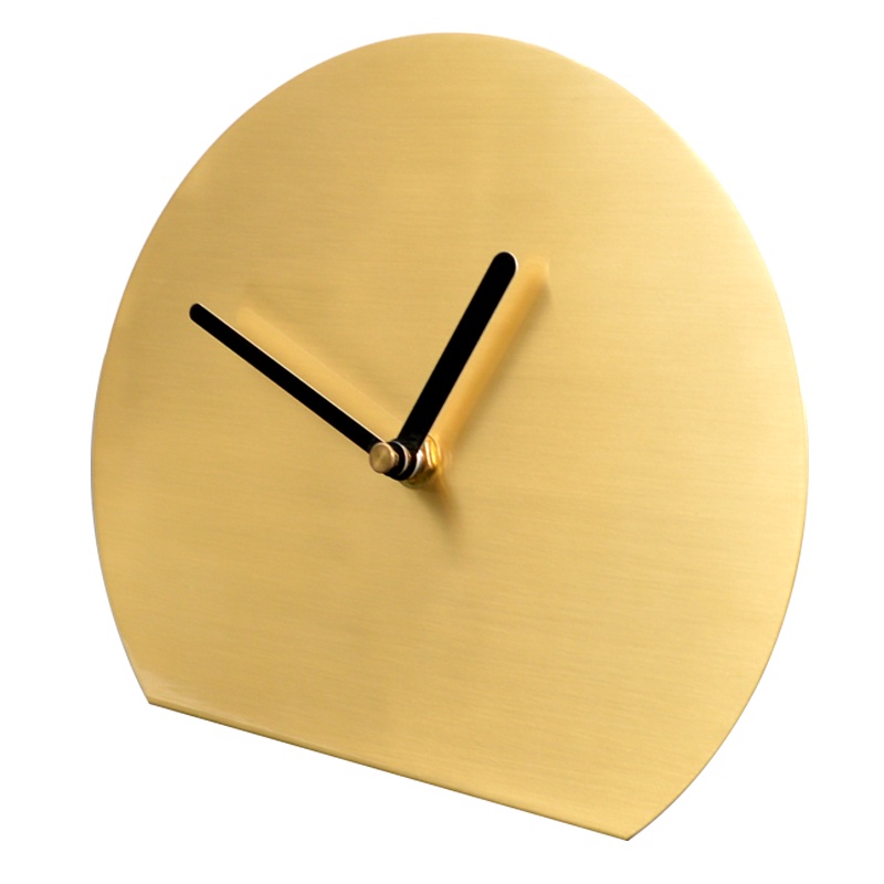 Nordic Silent Desk Clock Watches Ornament Gold Metal Desk Clock Home