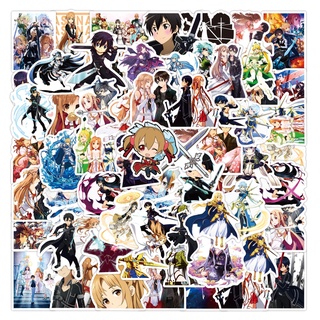 สติกเกอร์ ลายกราฟฟิติอนิเมะ Sword Art Online กันน้ํา สําหรับติดตกแต่งกระเป๋าเดินทาง แล็ปท็อป จํานวน 50 ชิ้น