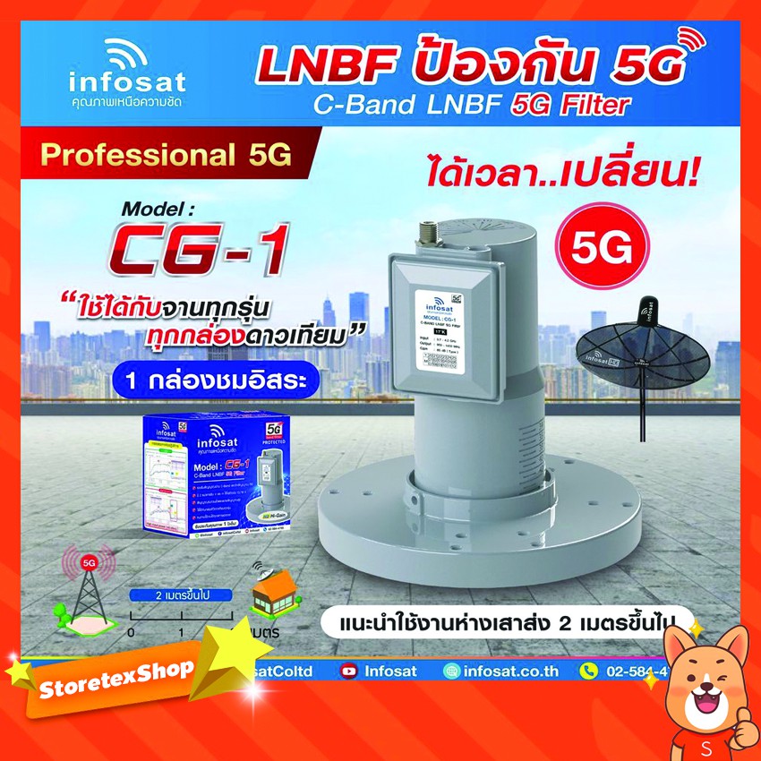 infosat LNB C-Band 5G 1จุด รุ่น CG-1