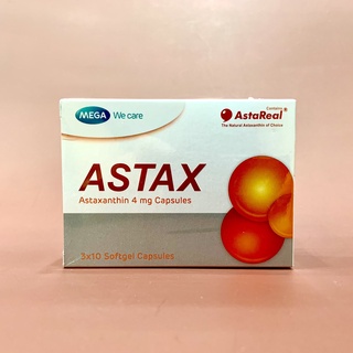 👁 Mega ASTAX 30 เม็ด บำรุงผิว ลดริ้วรอย ต้านอนุมูลอิสระ Astraxanthin 4 mg เมก้า แอสแทกซ์