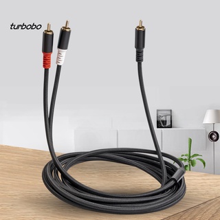 Turbobo สายเคเบิลเชื่อมต่อเสียง RCA ตัวผู้ เป็น 2 RCA ตัวผู้ Y ทนทาน สําหรับเครื่องขยายเสียง