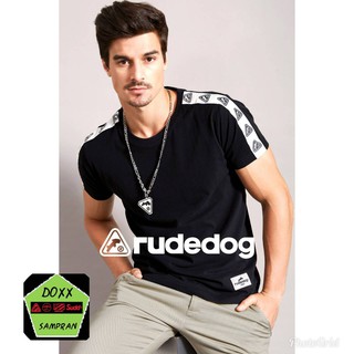 rudedog เสื้อคอกลม  ชาย หญิง  รุ่น Rd Stamp สีดำ