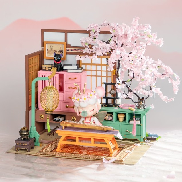 [พร้อมส่ง] บ้านตุ๊กตา DIY ประกอบเอง ฉากจีน แถมตุ๊กตา Nanci ตามภาพ Limited Edition จาก Robotime (SN999)